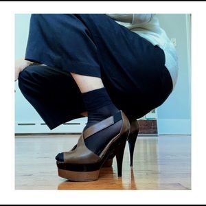 MARNI brwn/blk platform Sandal